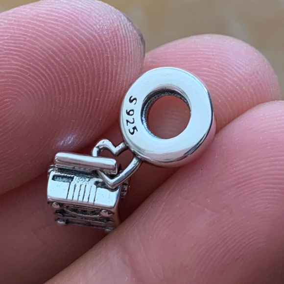 NWOT You are my type Typewriter Dangle Charm w/ Pink Enamel & Sterling Silver - Picture 9 of 10